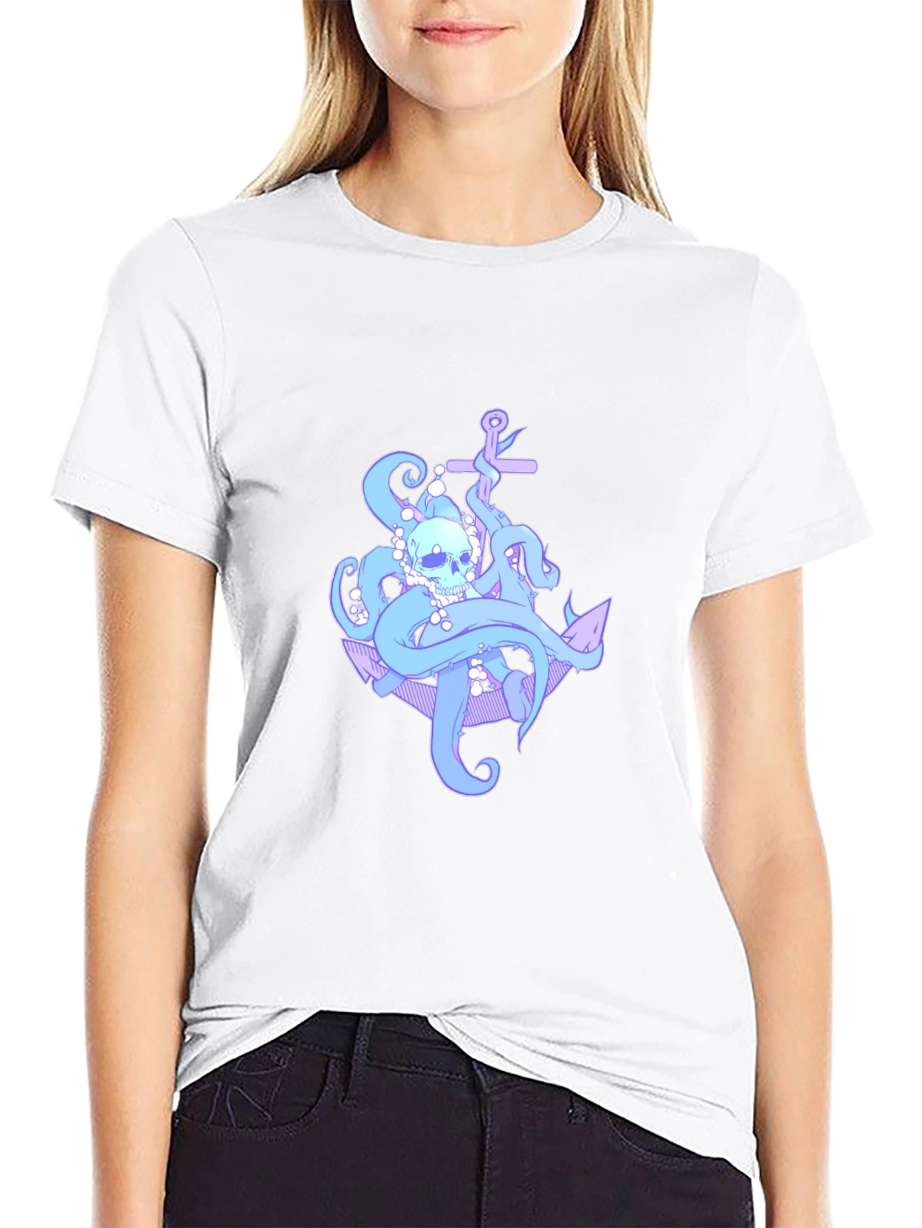 Skull Octopus Graphic T-Shirt