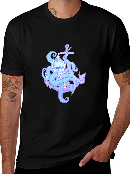 Skull Octopus Graphic T-Shirt