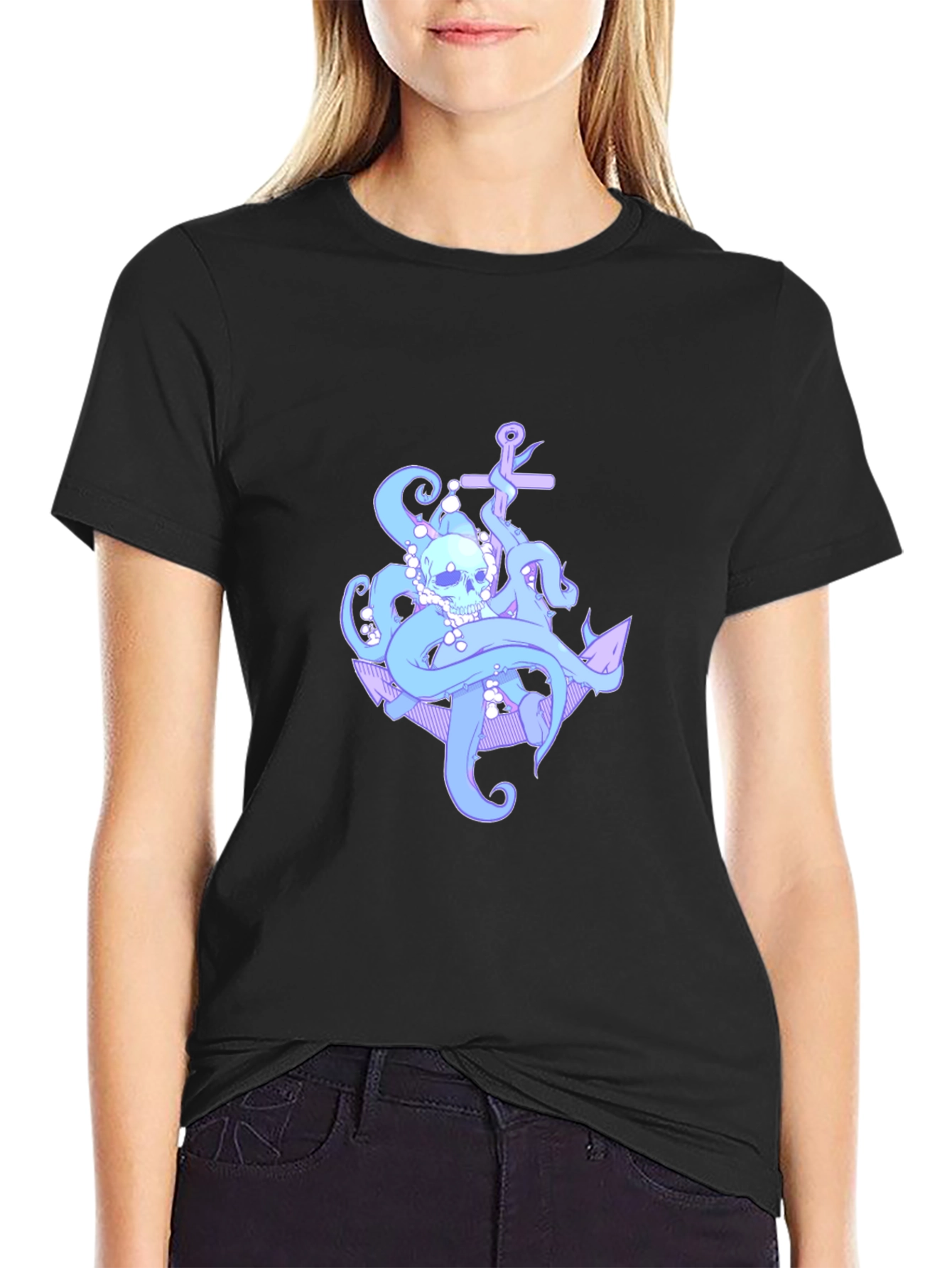 Skull Octopus Graphic T-Shirt