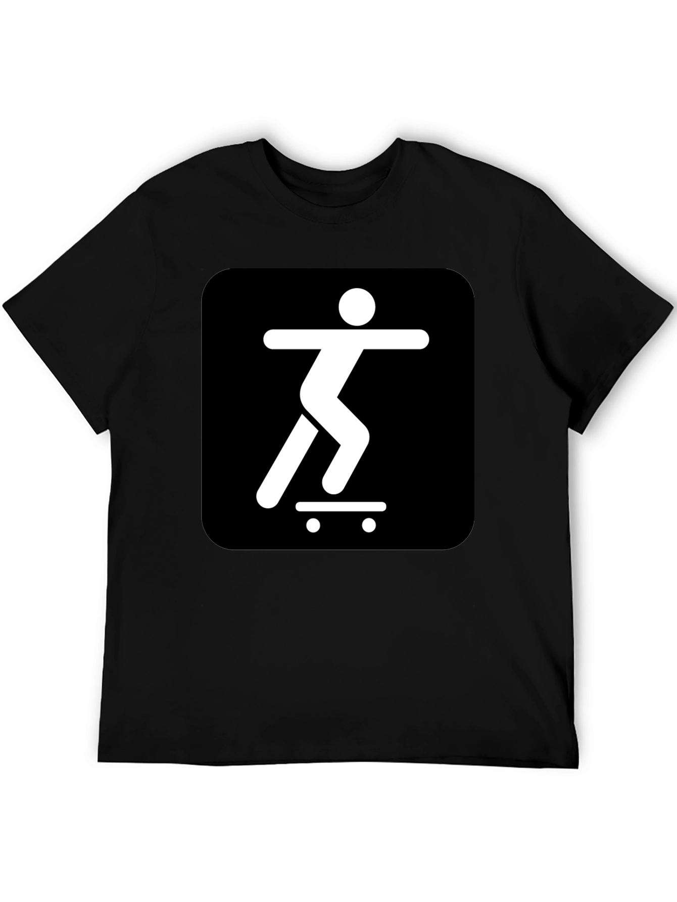 Skater Icon Graphic Tee - Cool Black T-Shirt
