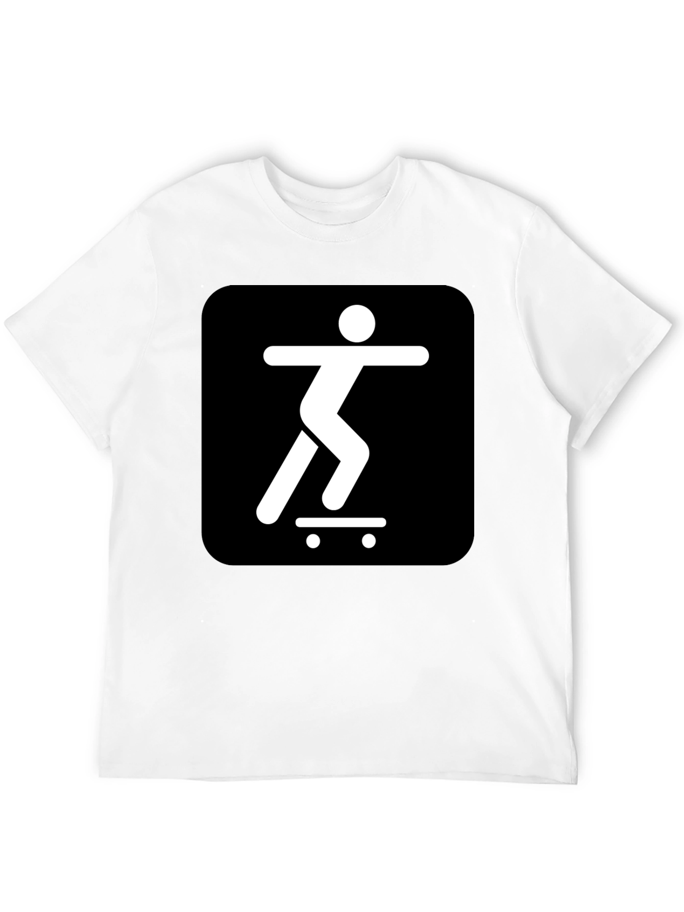 Skater Icon Graphic Tee - Cool Black T-Shirt