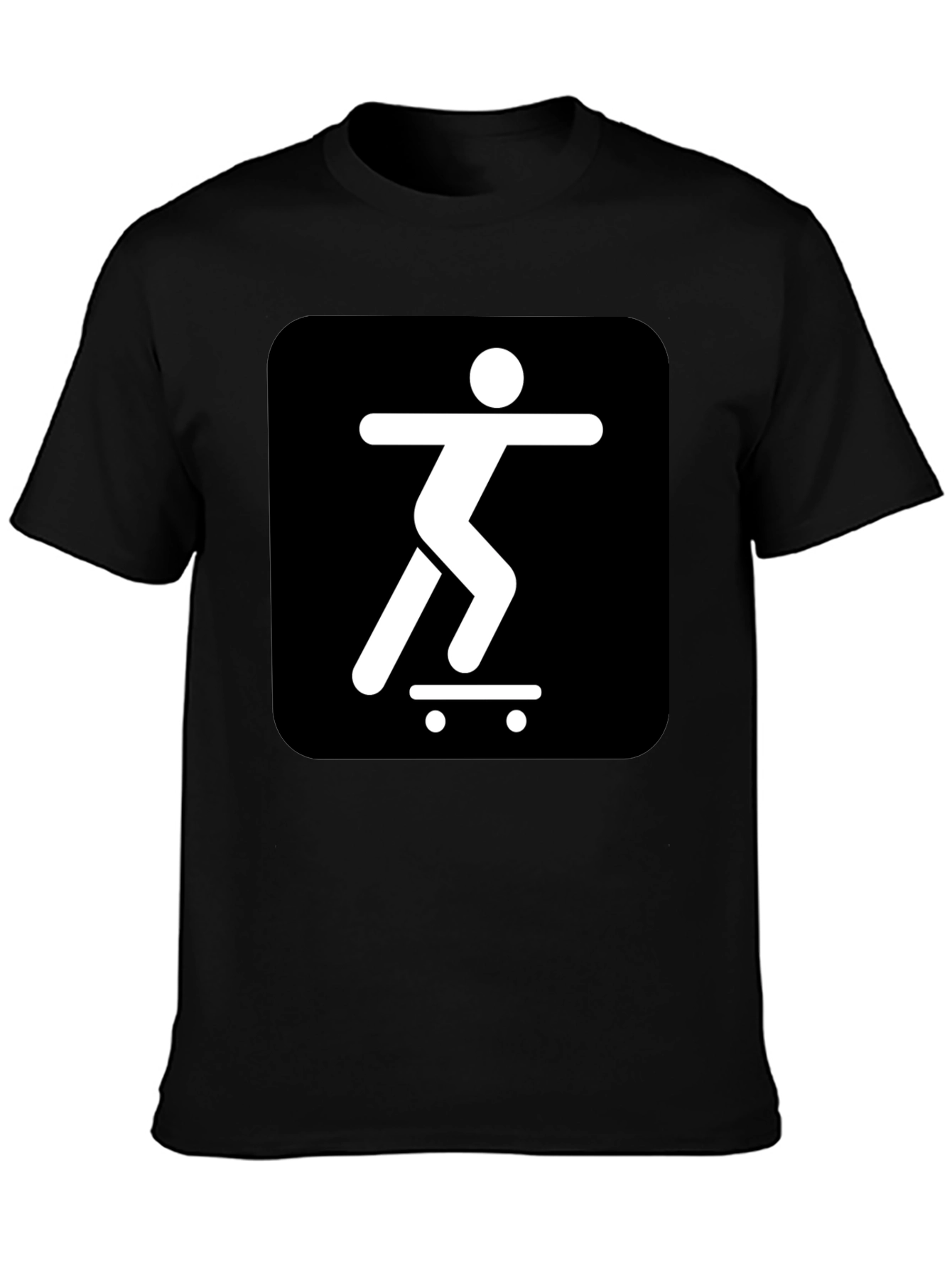 Skater Icon Graphic Tee - Cool Black T-Shirt
