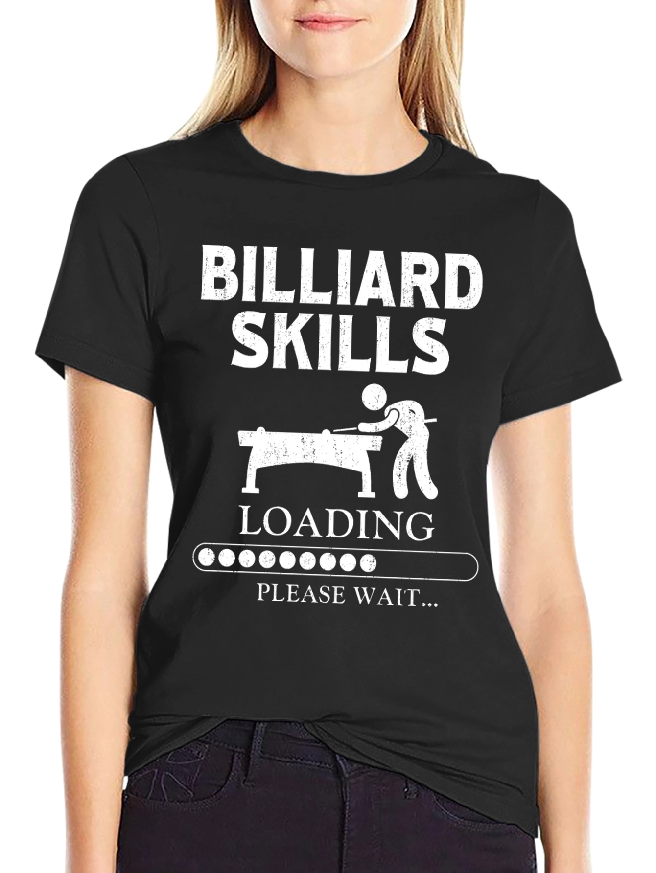 Billiard Skills Loading Graphic Tee - Black