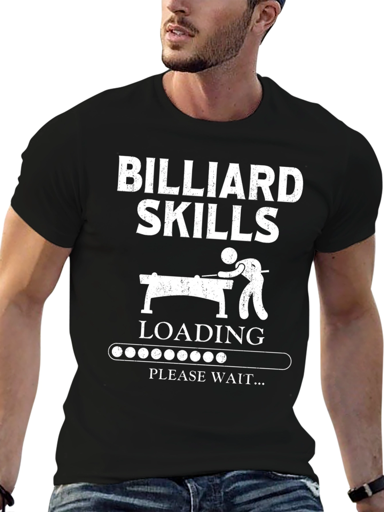 Billiard Skills Loading Graphic Tee - Black
