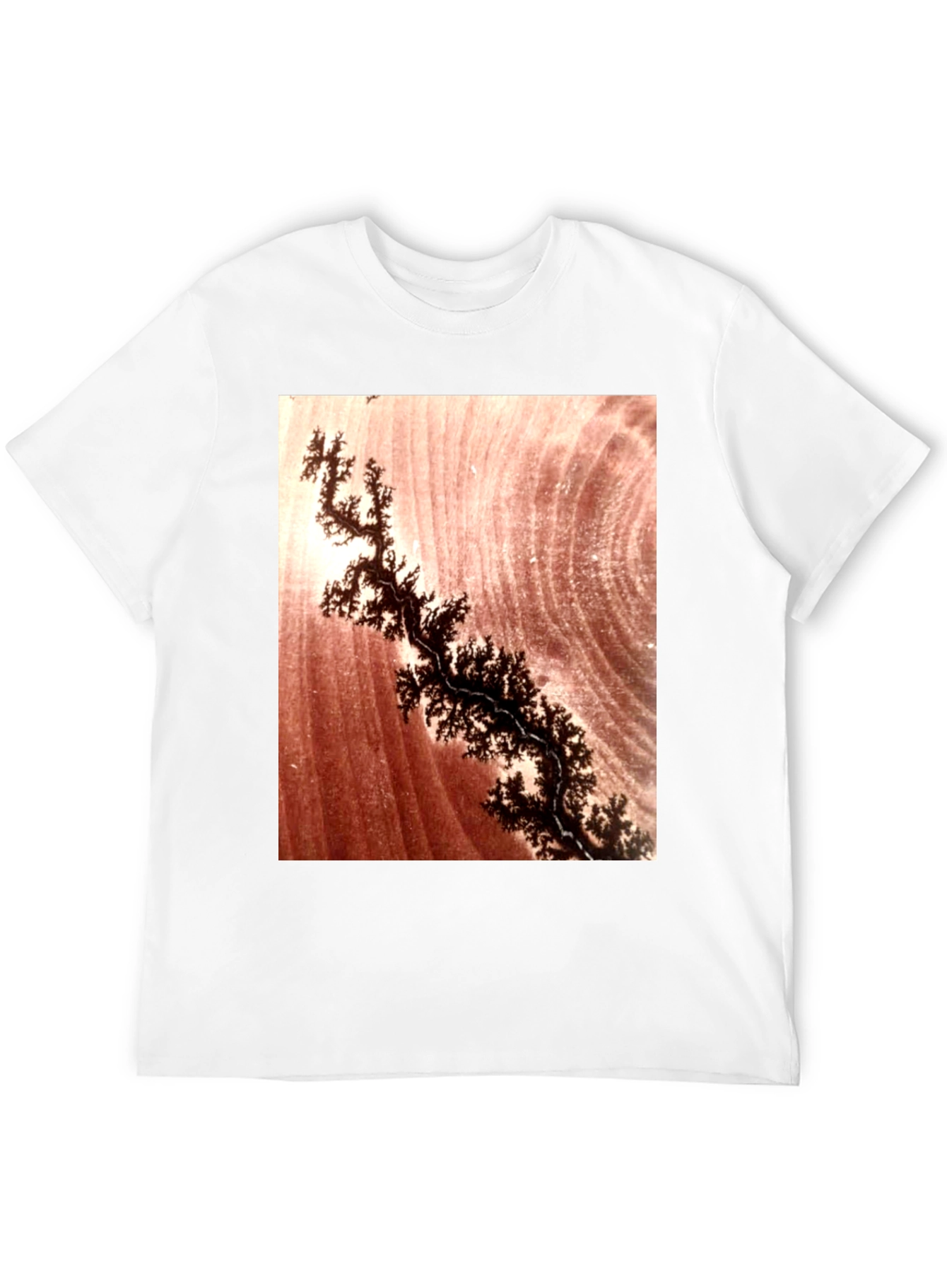 Unique Dendrite Pattern Black T-Shirt