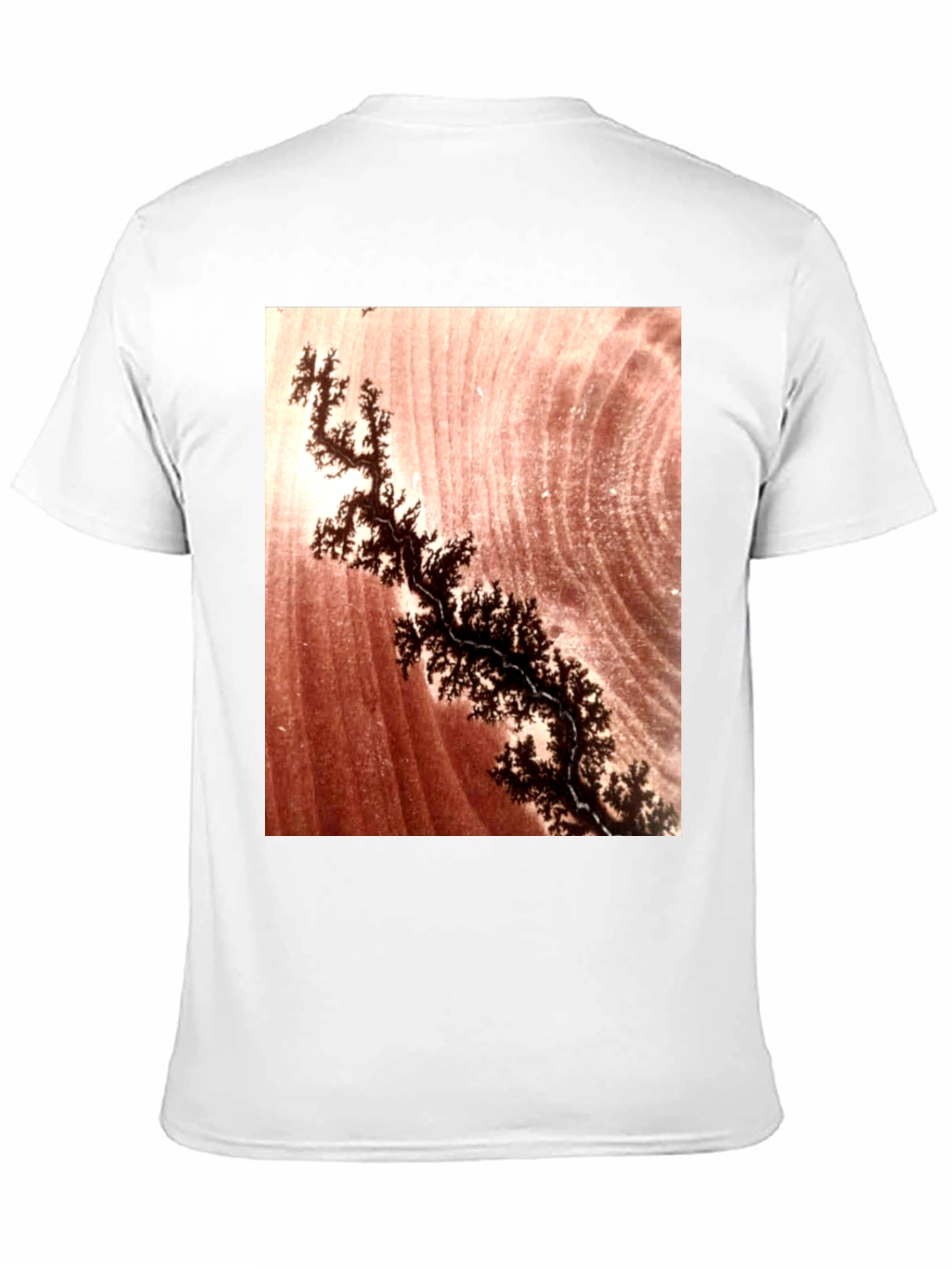 Unique Dendrite Pattern Black T-Shirt