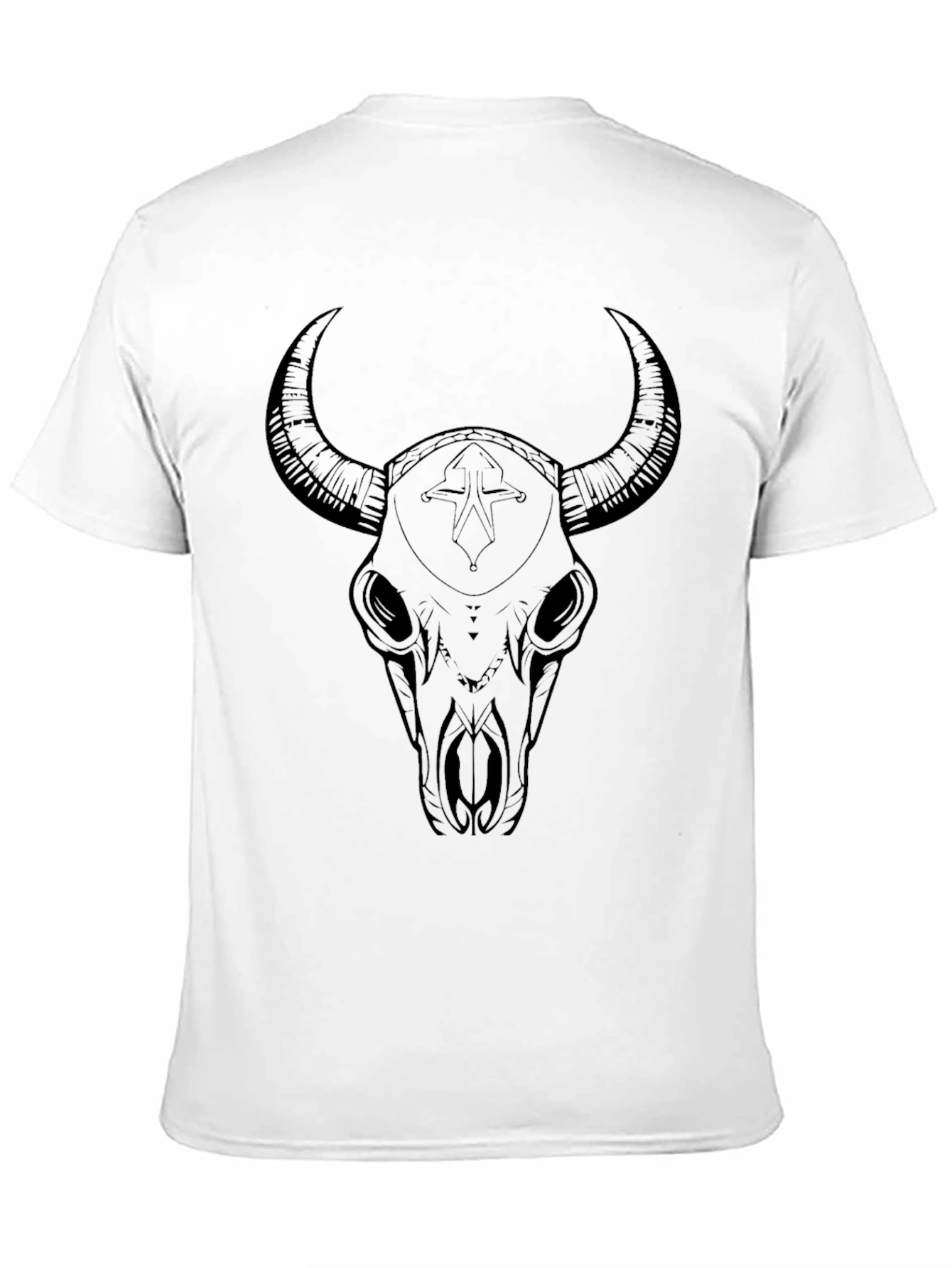 Black Bull Skull Graphic Tee