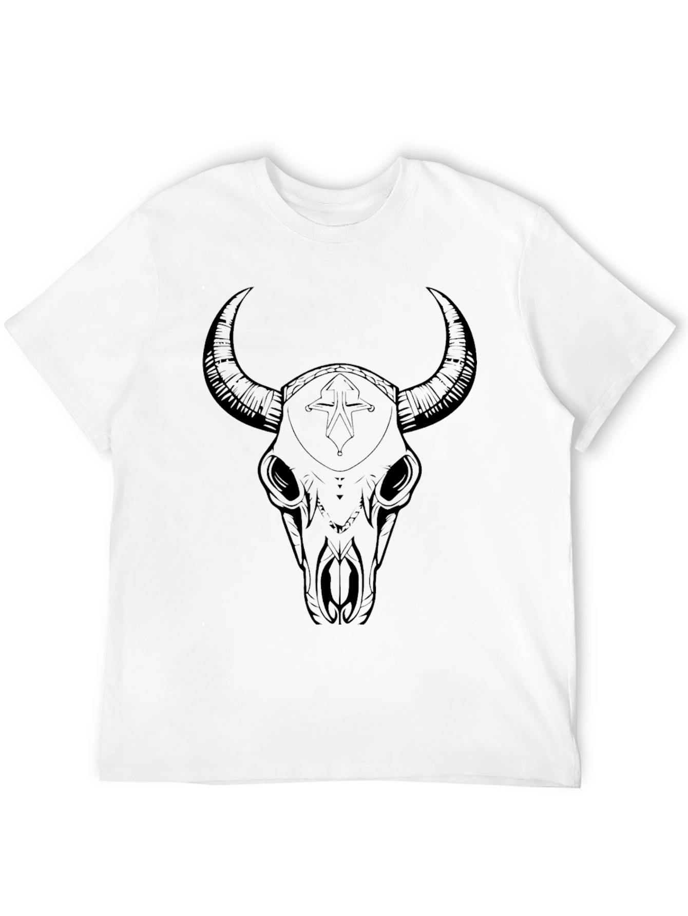 Black Bull Skull Graphic Tee