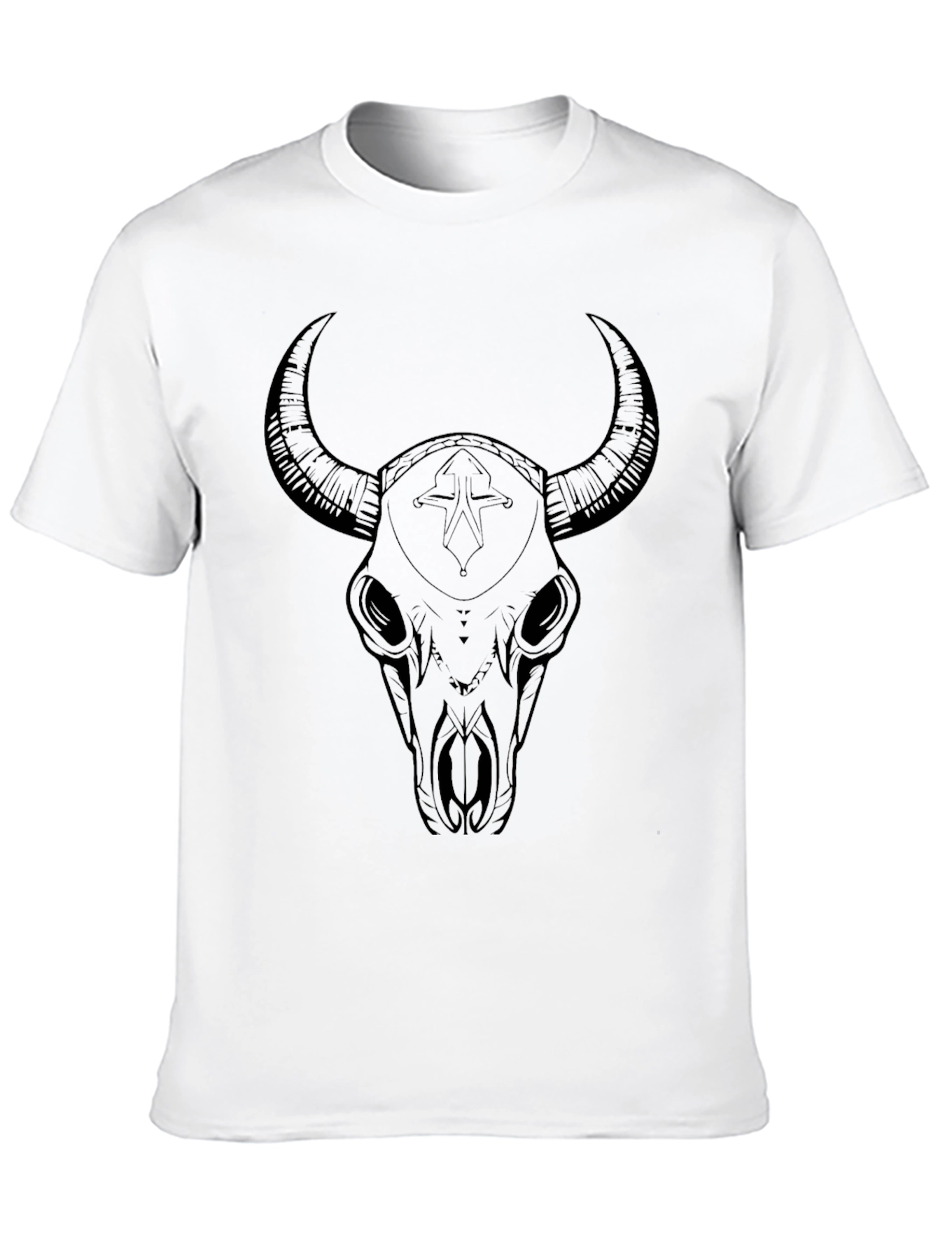 Black Bull Skull Graphic Tee