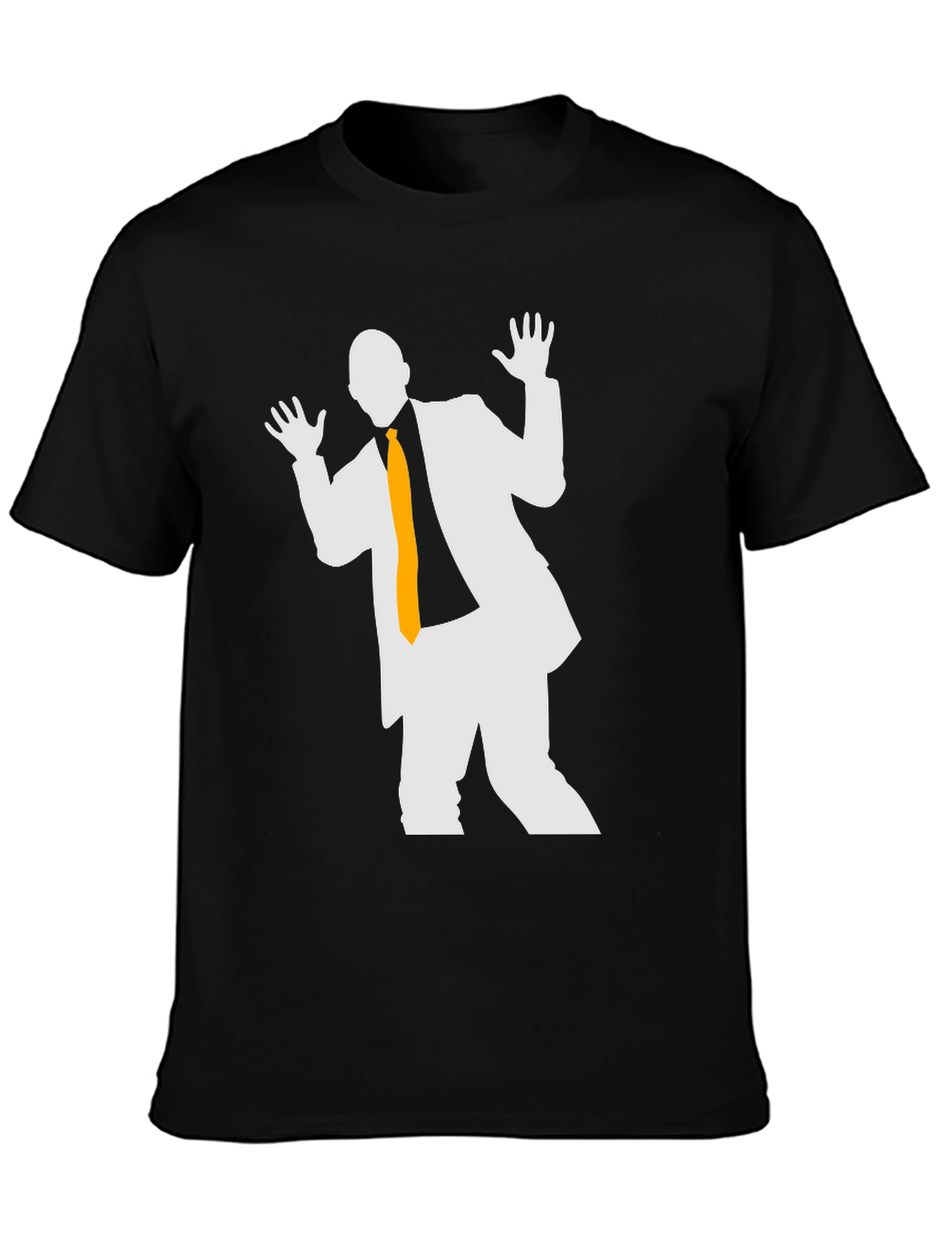 Silhouette Suit T-Shirt: Black Cotton Blend Unique Design