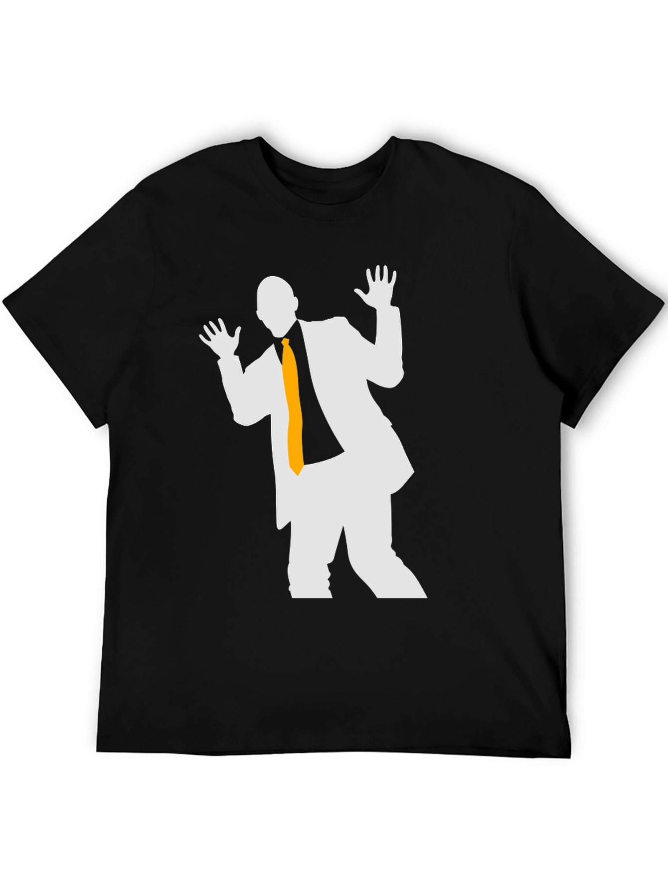 Silhouette Suit T-Shirt: Black Cotton Blend Unique Design