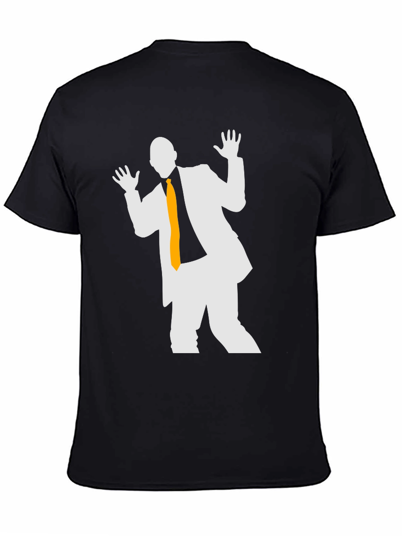 Silhouette Suit T-Shirt: Black Cotton Blend Unique Design