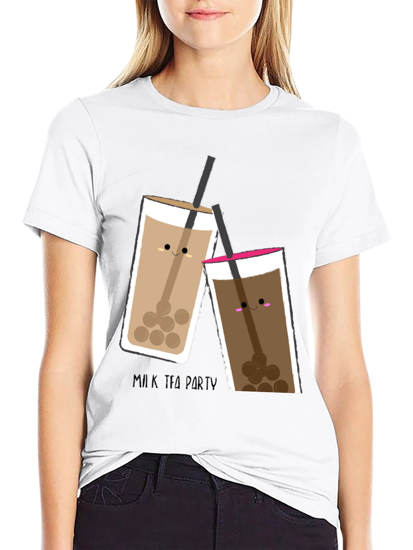 Cute Bubble Tea T-Shirt - Milk Tea Party