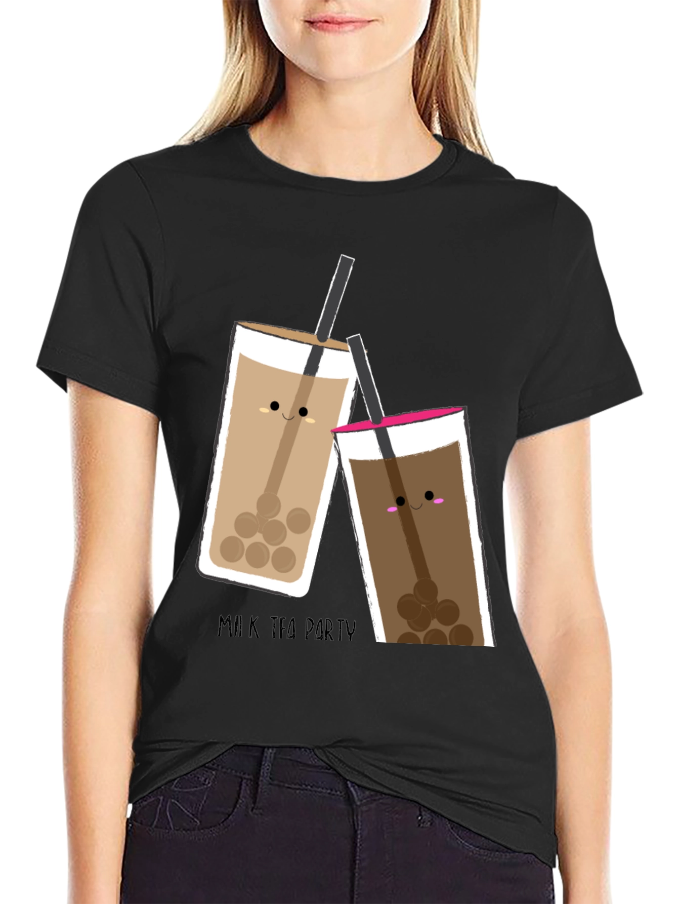 Cute Bubble Tea T-Shirt - Milk Tea Party