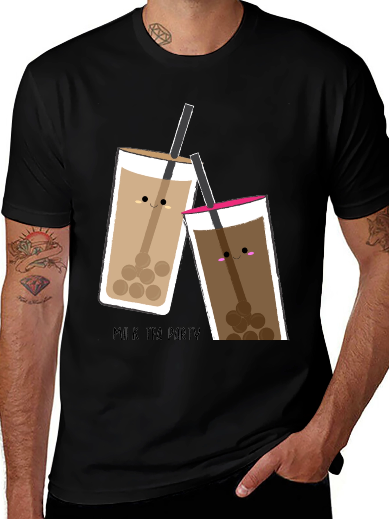 Cute Bubble Tea T-Shirt - Milk Tea Party