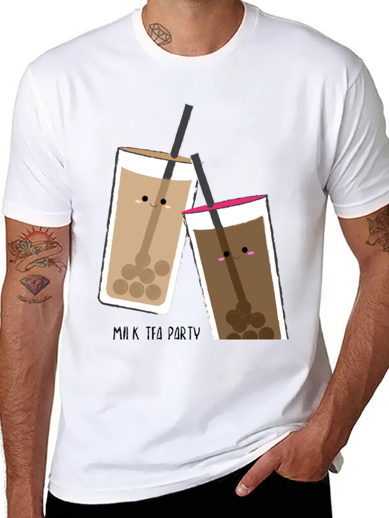 Cute Bubble Tea T-Shirt - Milk Tea Party