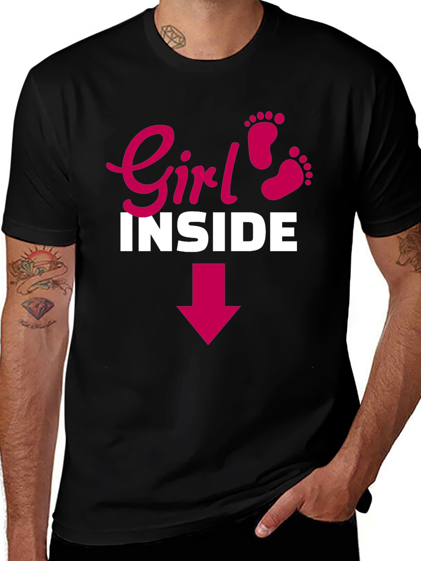 Girl Inside Arrow Graphic Maternity T-Shirt