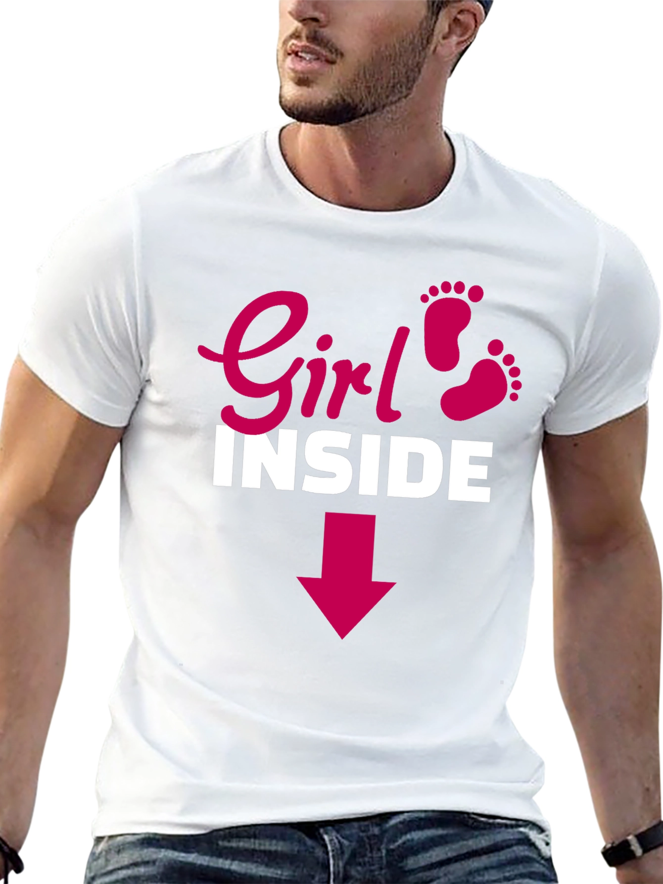 Girl Inside Arrow Graphic Maternity T-Shirt