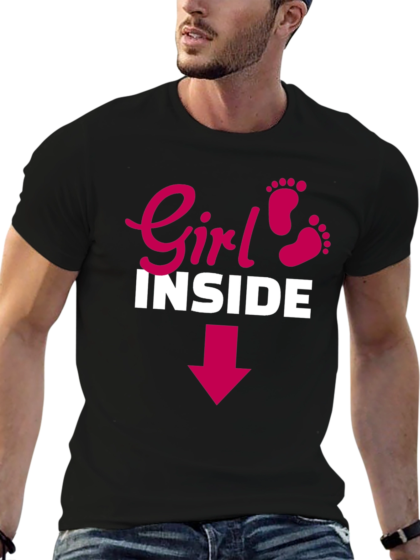Girl Inside Arrow Graphic Maternity T-Shirt