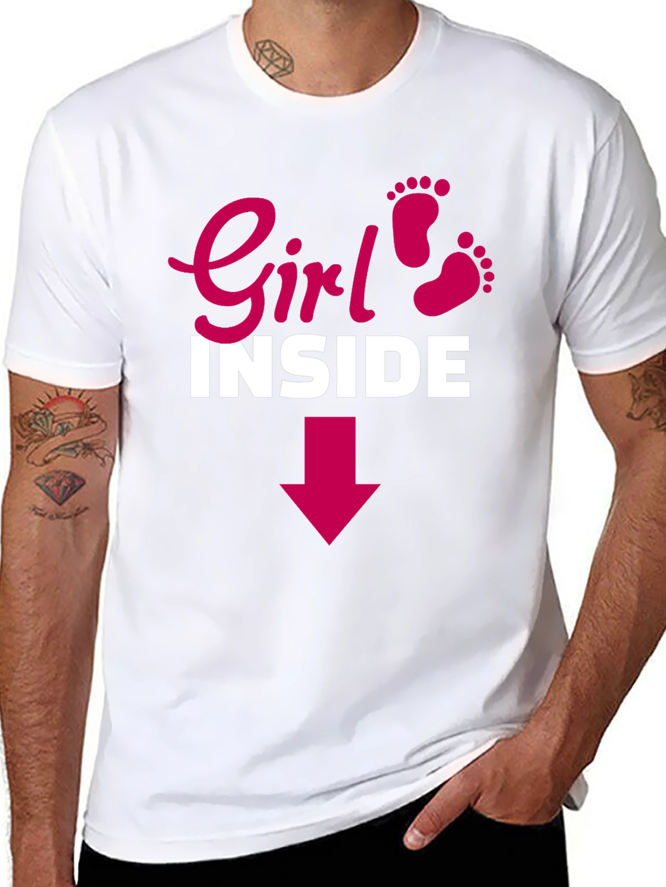 Girl Inside Arrow Graphic Maternity T-Shirt