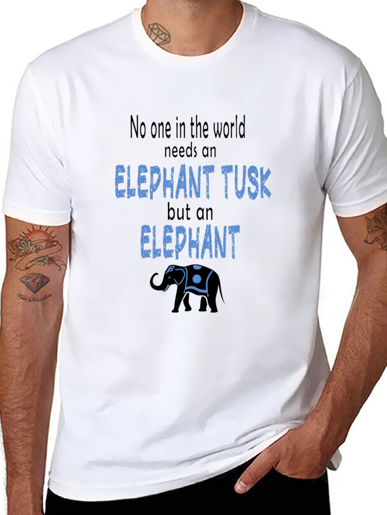 Elephant Tusk Graphic T-Shirt
