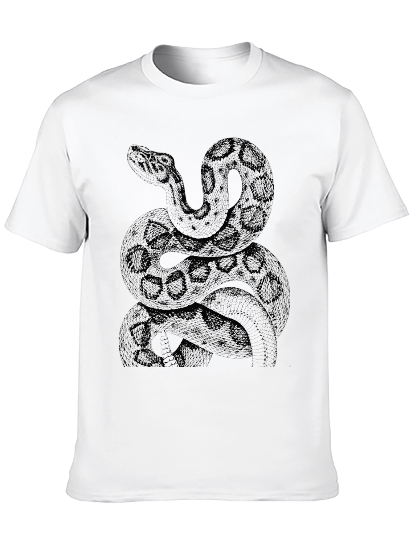 Snake Graphic Print Black T-Shirt