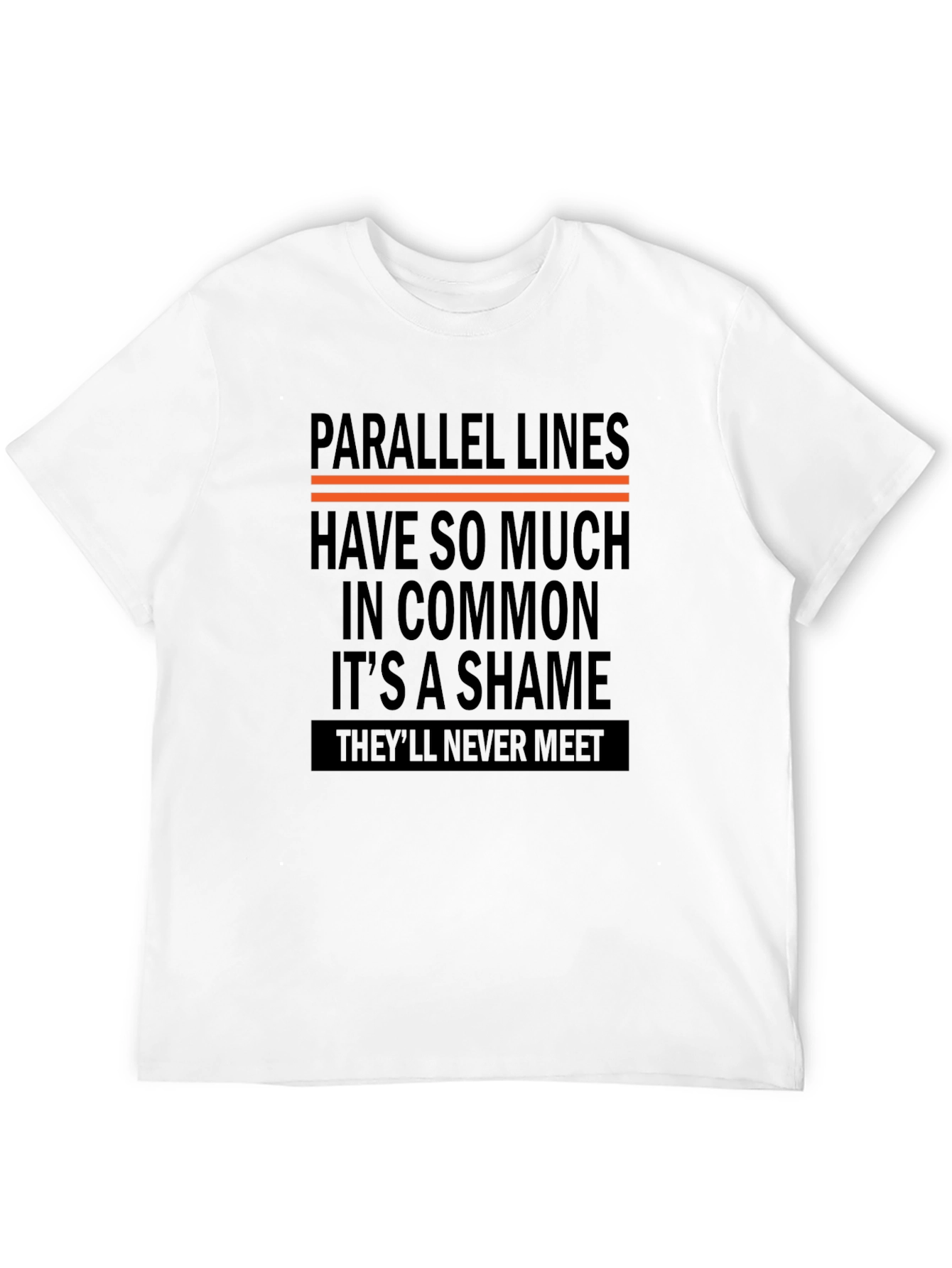 Parallel Lines Graphic Tee - Never Meet Humor
