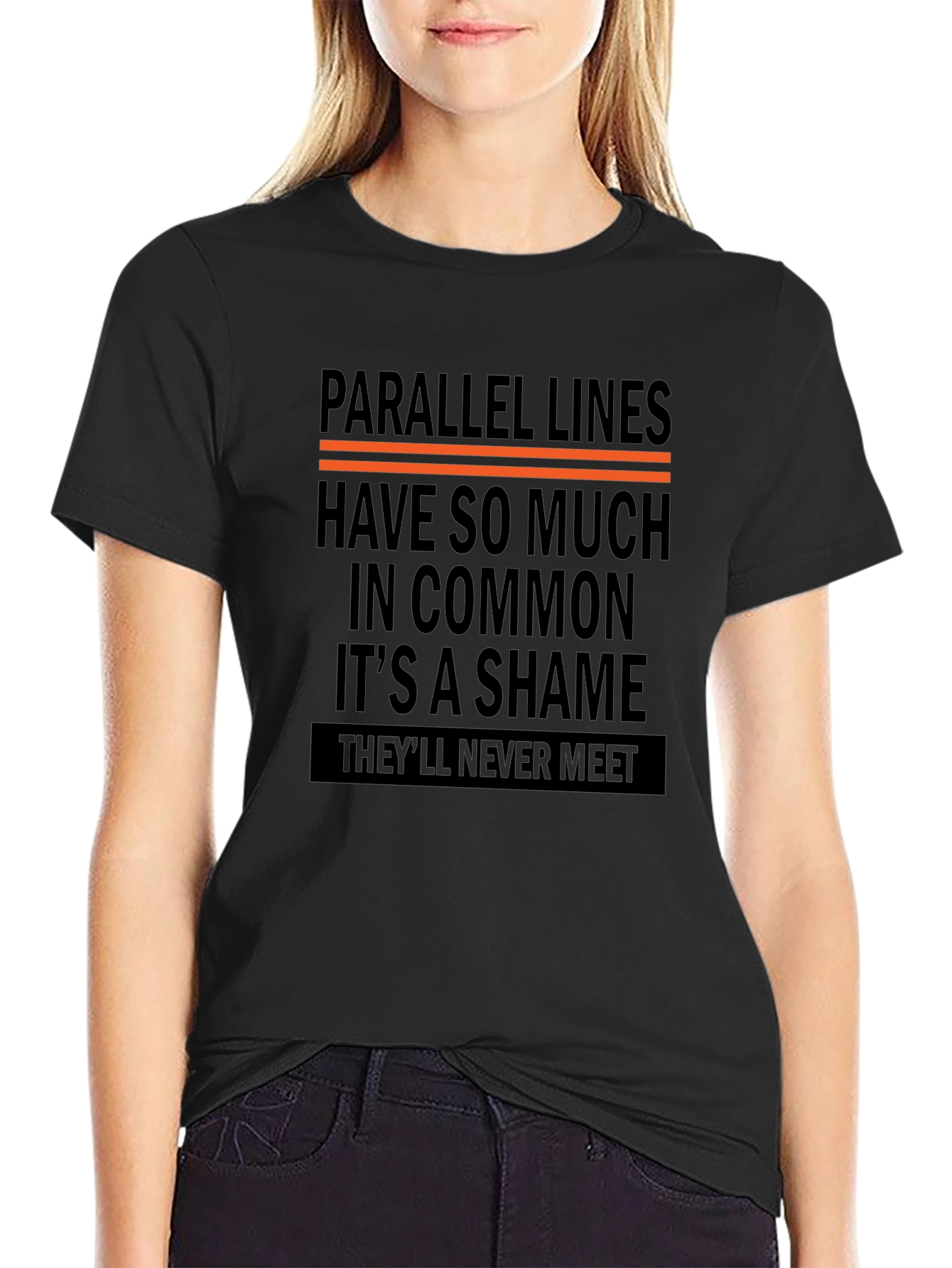 Parallel Lines Graphic Tee - Never Meet Humor