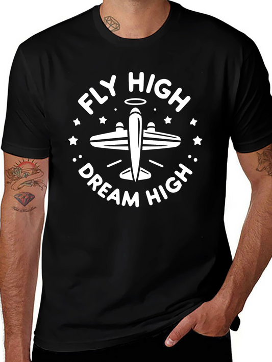 Fly High Dream High Black T-Shirt