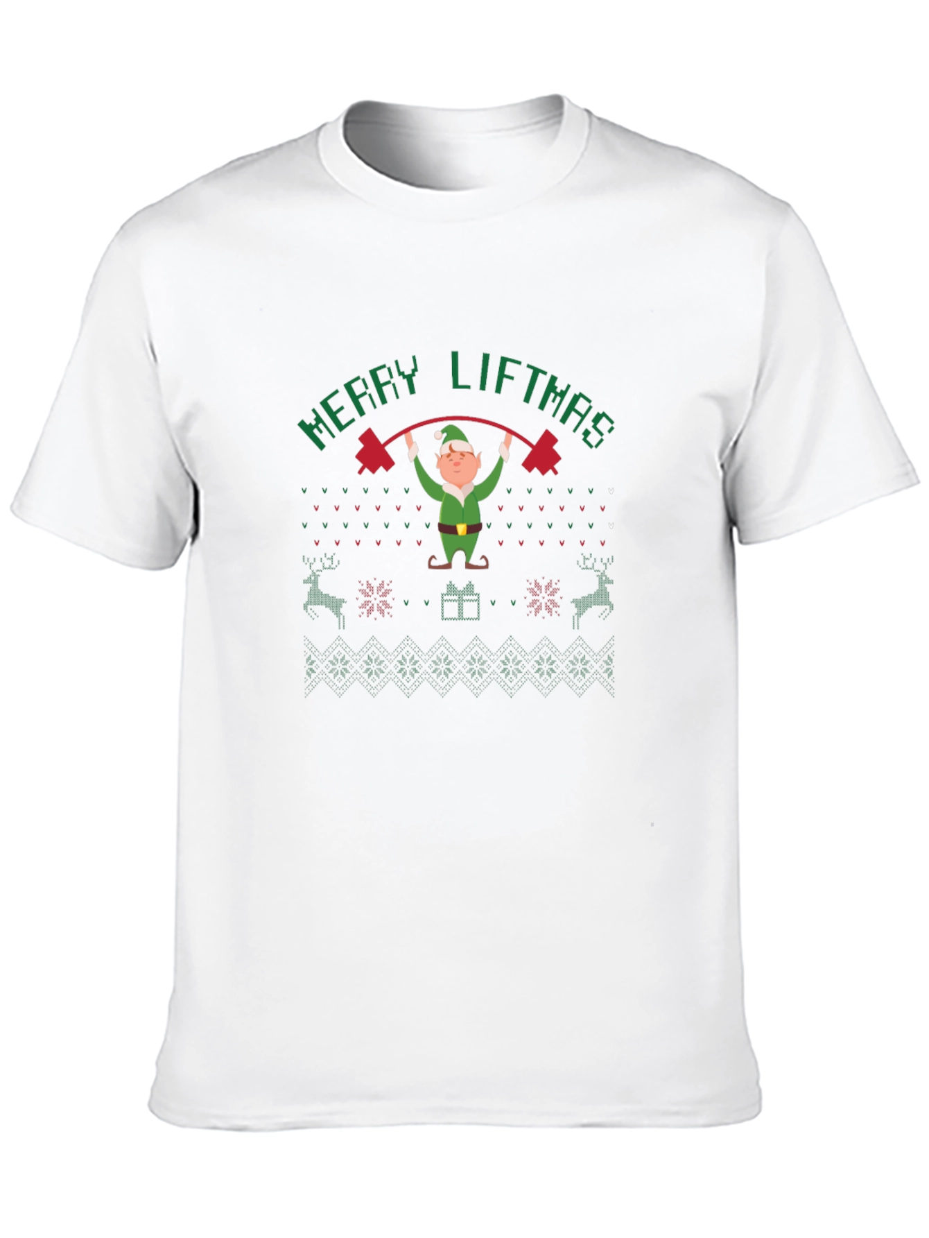 Merry Liftmas Funny Gym Elf Christmas T-Shirt