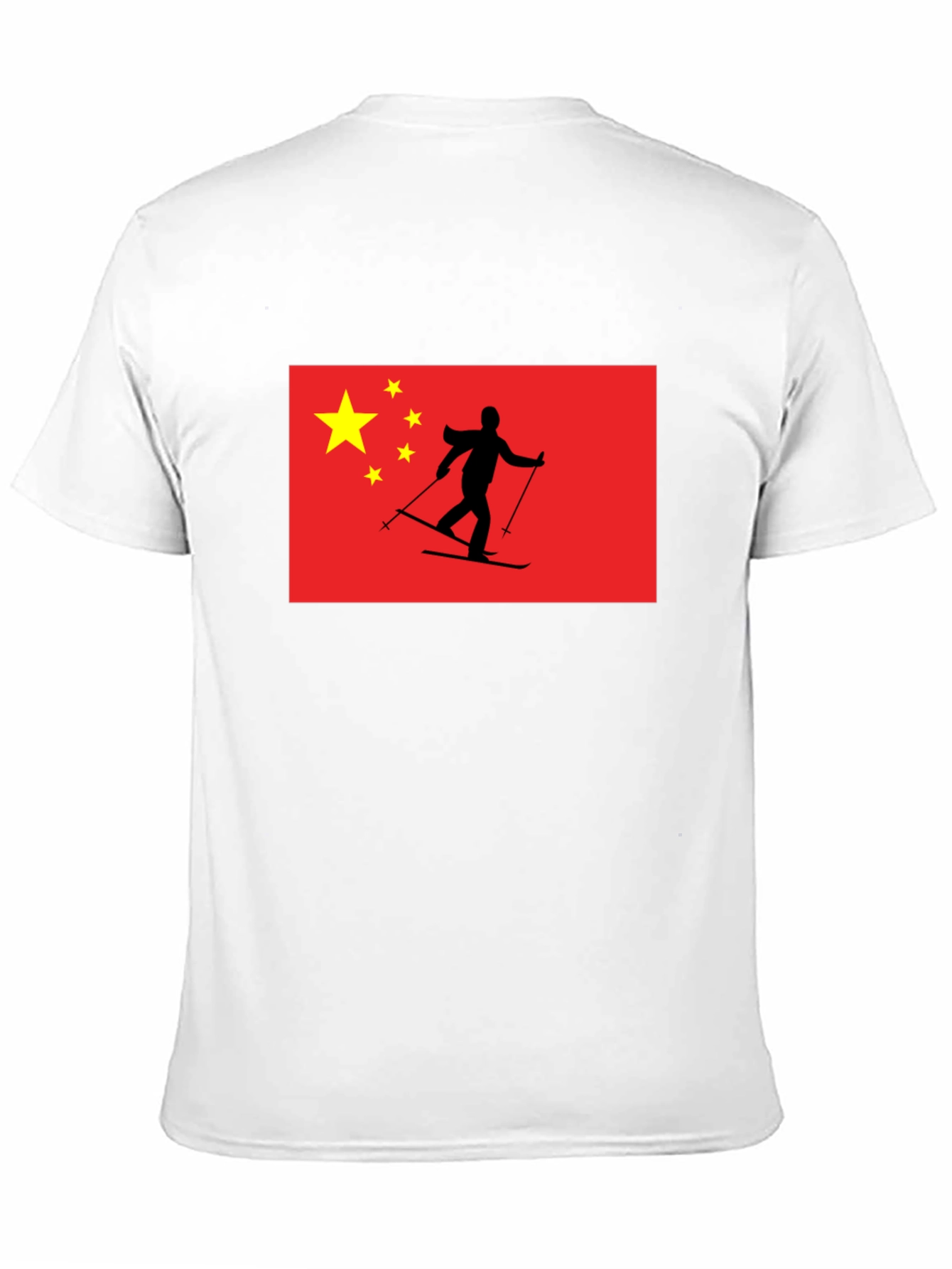 China Flag Skiing T-Shirt