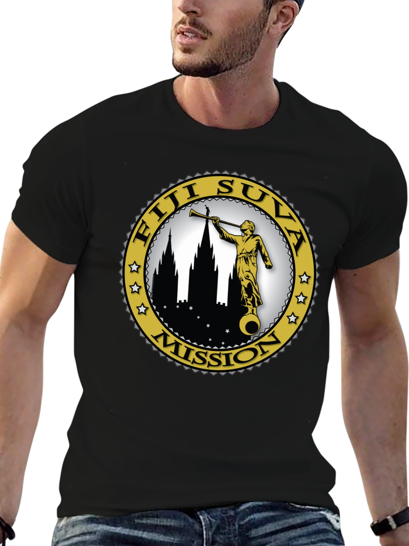 Fiji Suva Mission T-Shirt - Black Graphic Tee