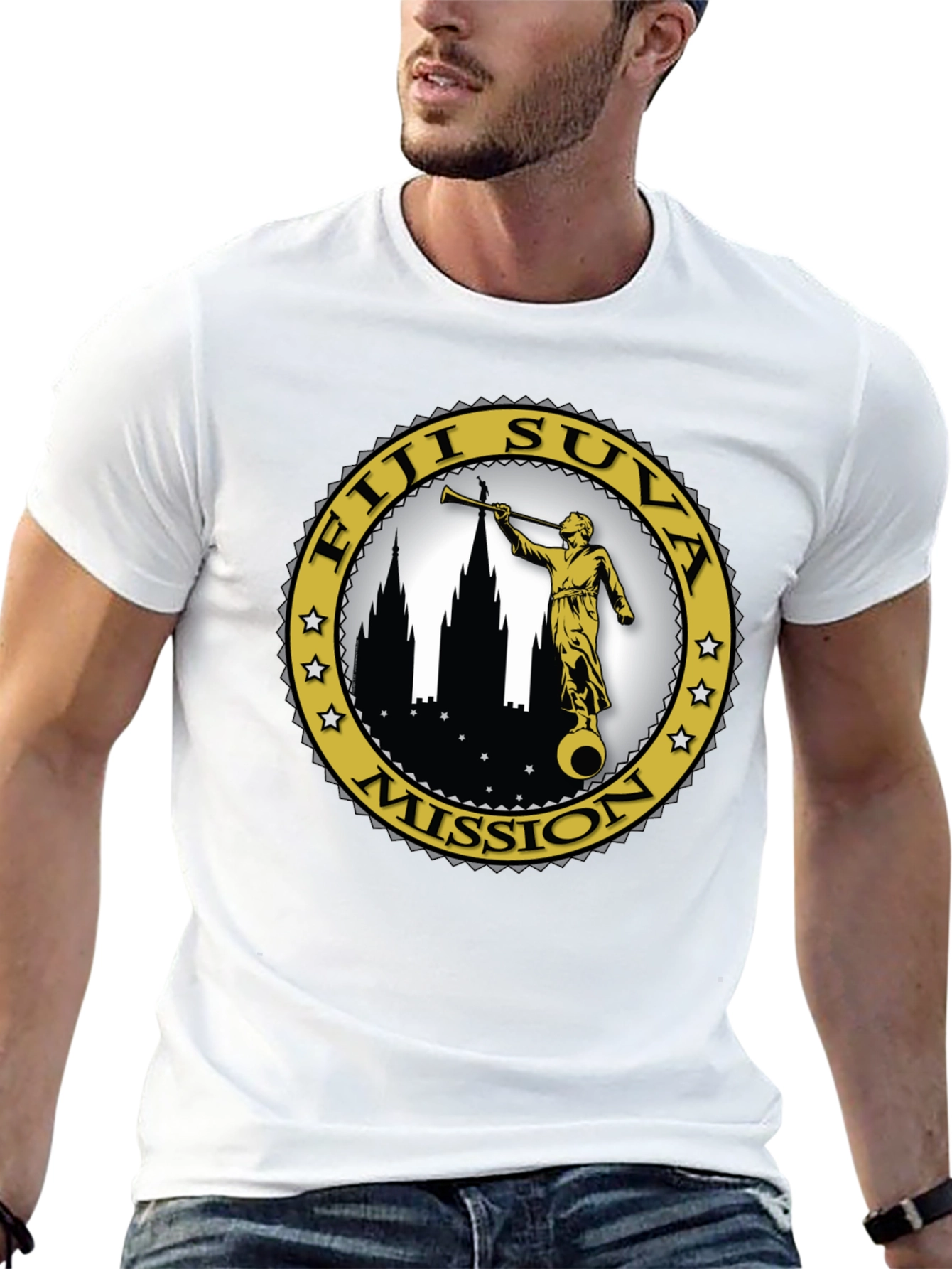 Fiji Suva Mission T-Shirt - Black Graphic Tee