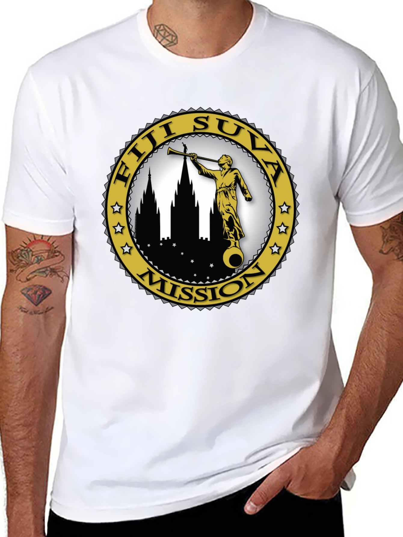 Fiji Suva Mission T-Shirt - Black Graphic Tee