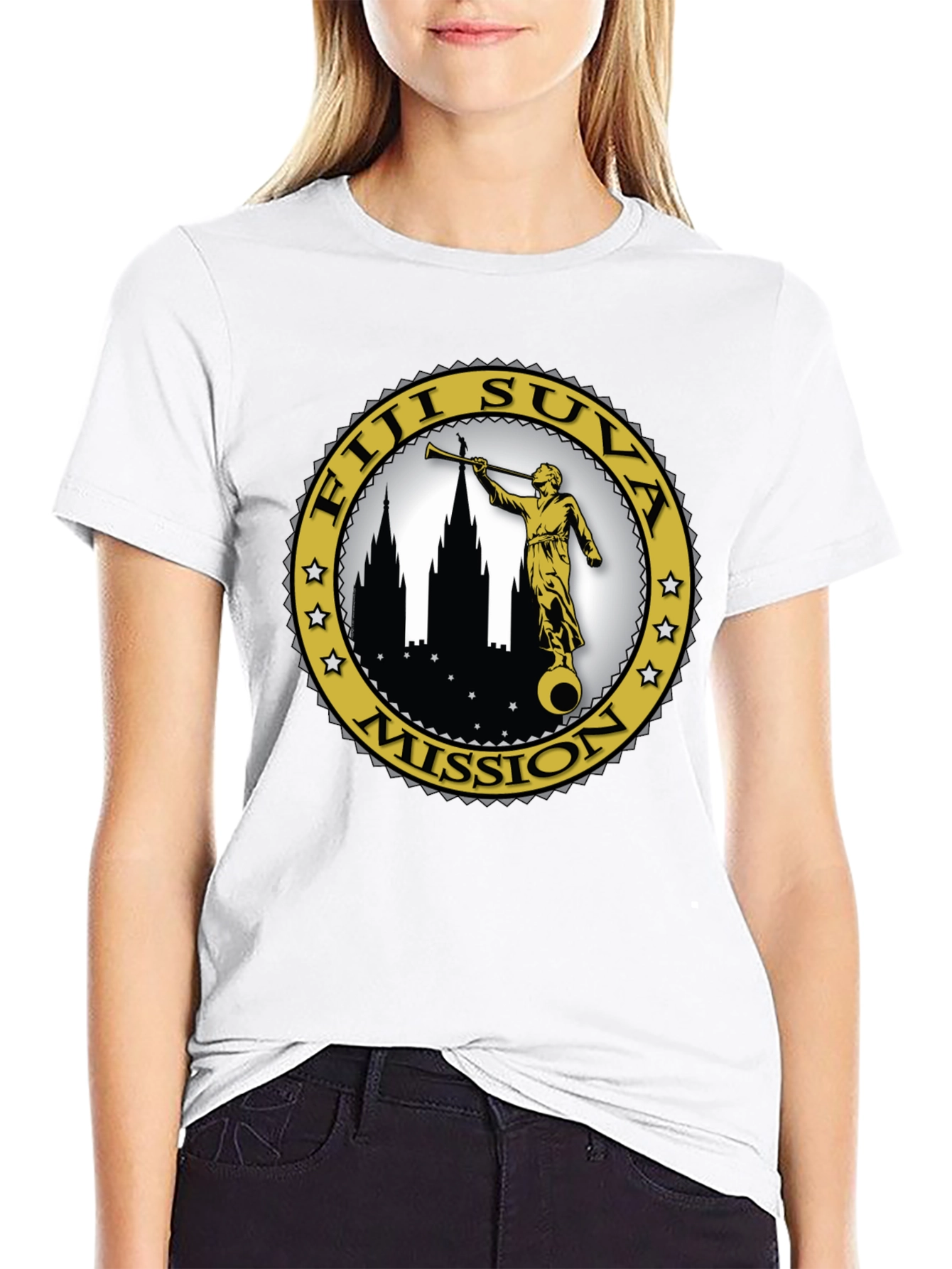 Fiji Suva Mission T-Shirt - Black Graphic Tee