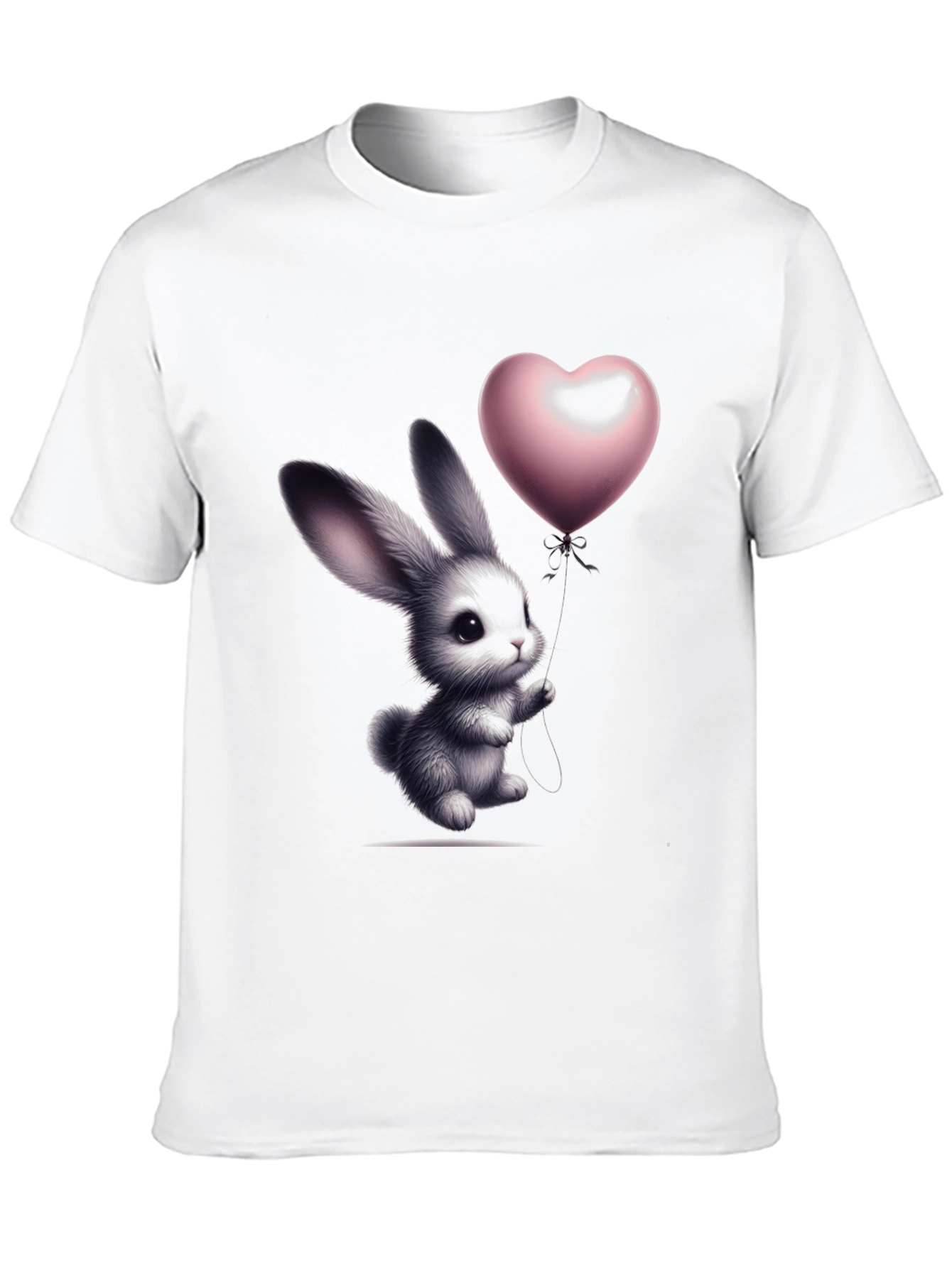 Bunny Heart Balloon Graphic T-Shirt
