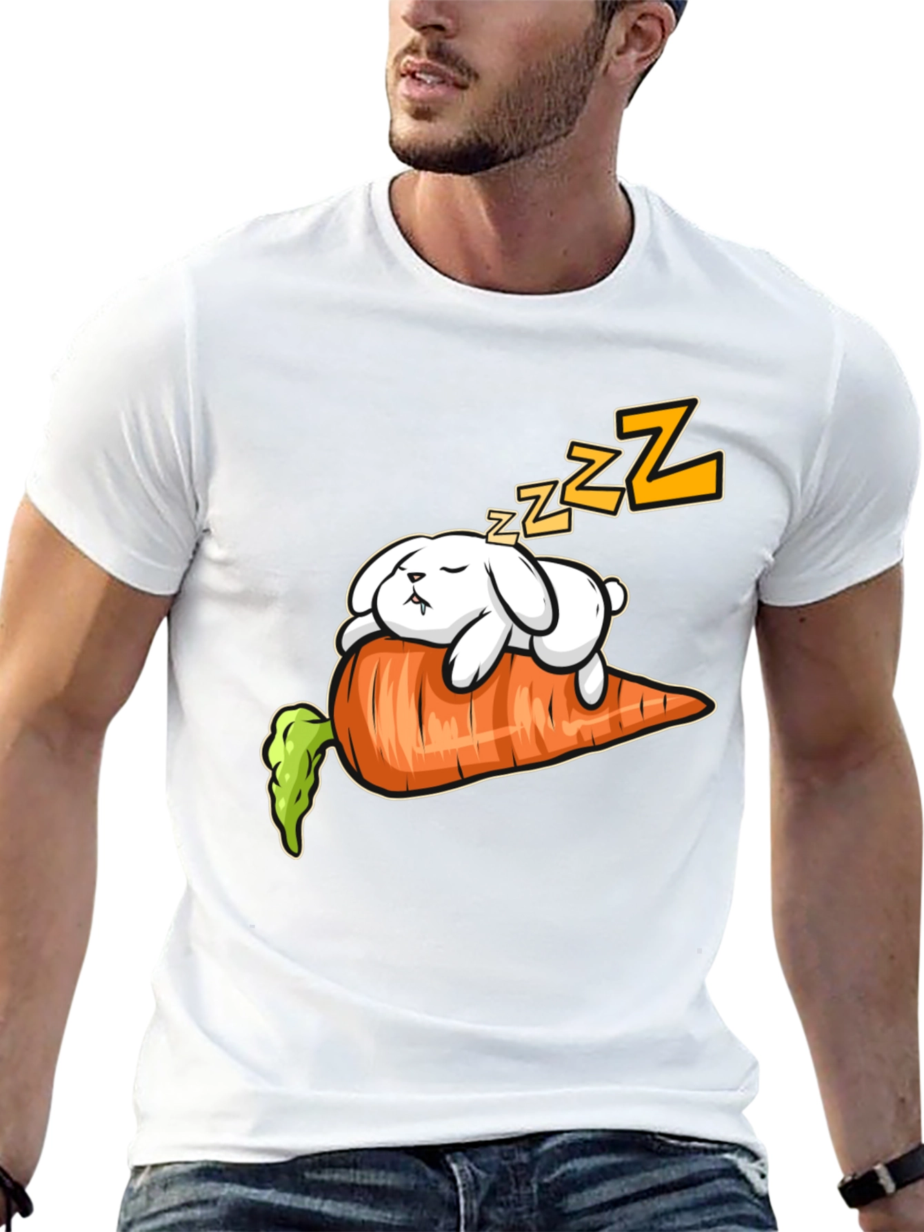 Cute Rabbit on Carrot T-Shirt