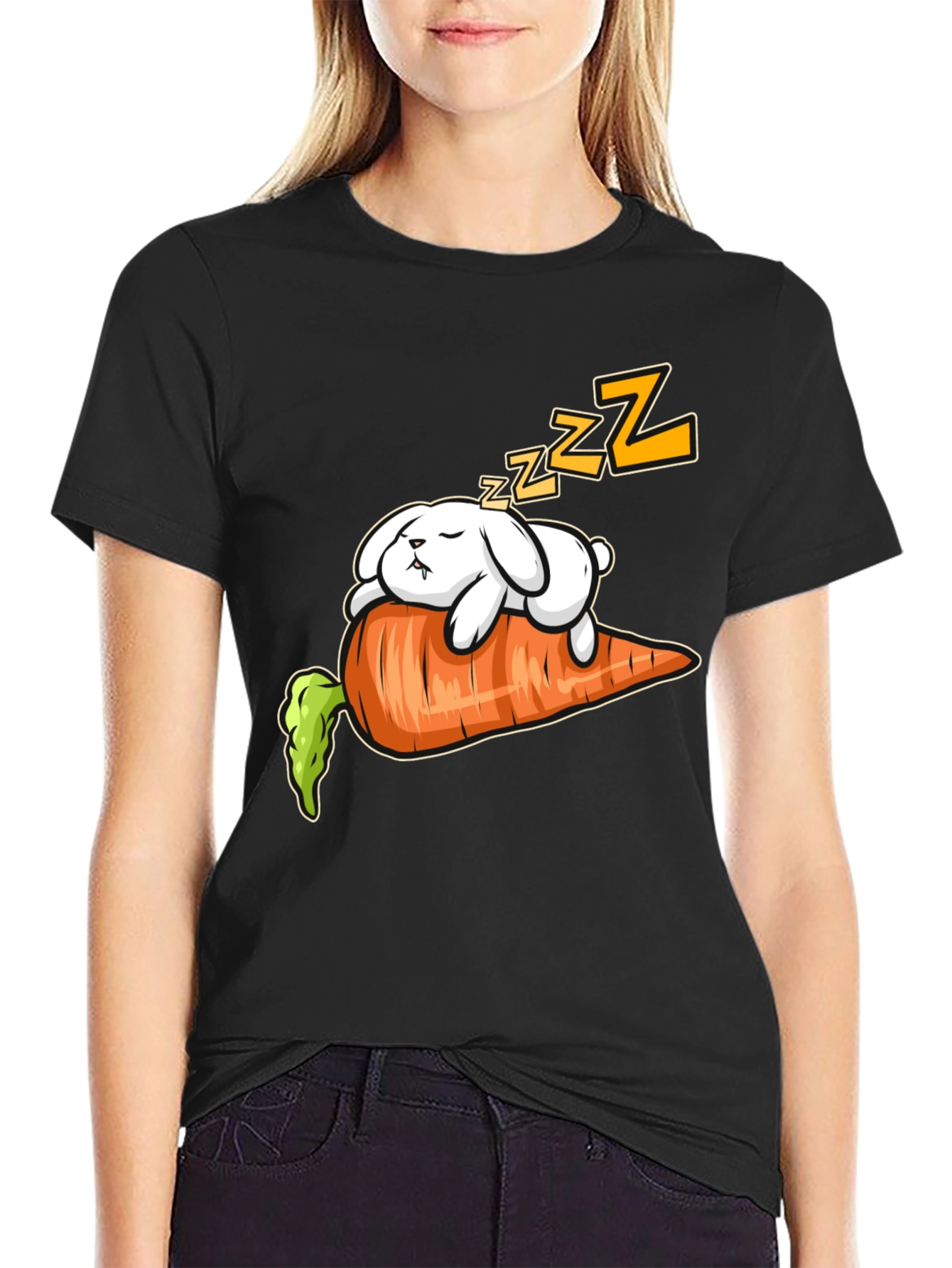 Cute Rabbit on Carrot T-Shirt