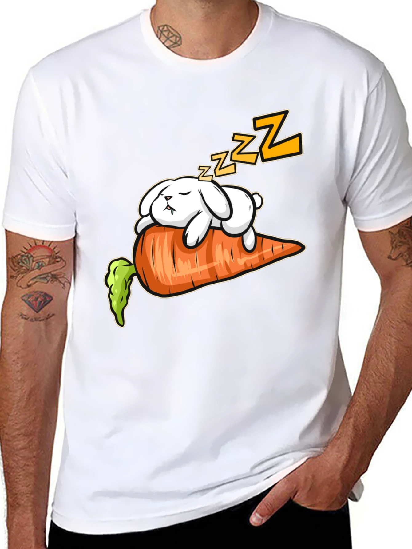 Cute Rabbit on Carrot T-Shirt