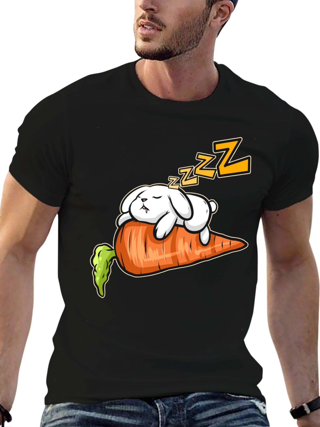 Cute Rabbit on Carrot T-Shirt