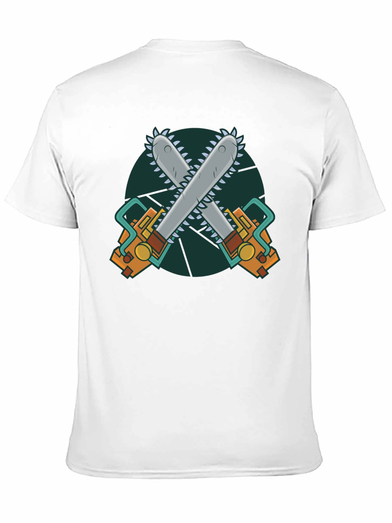 Chainsaw Graphic Print Black T-Shirt
