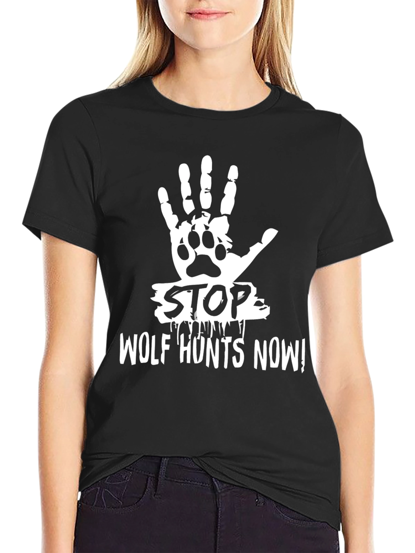 Stop Wolf Hunts Now Graphic Tee