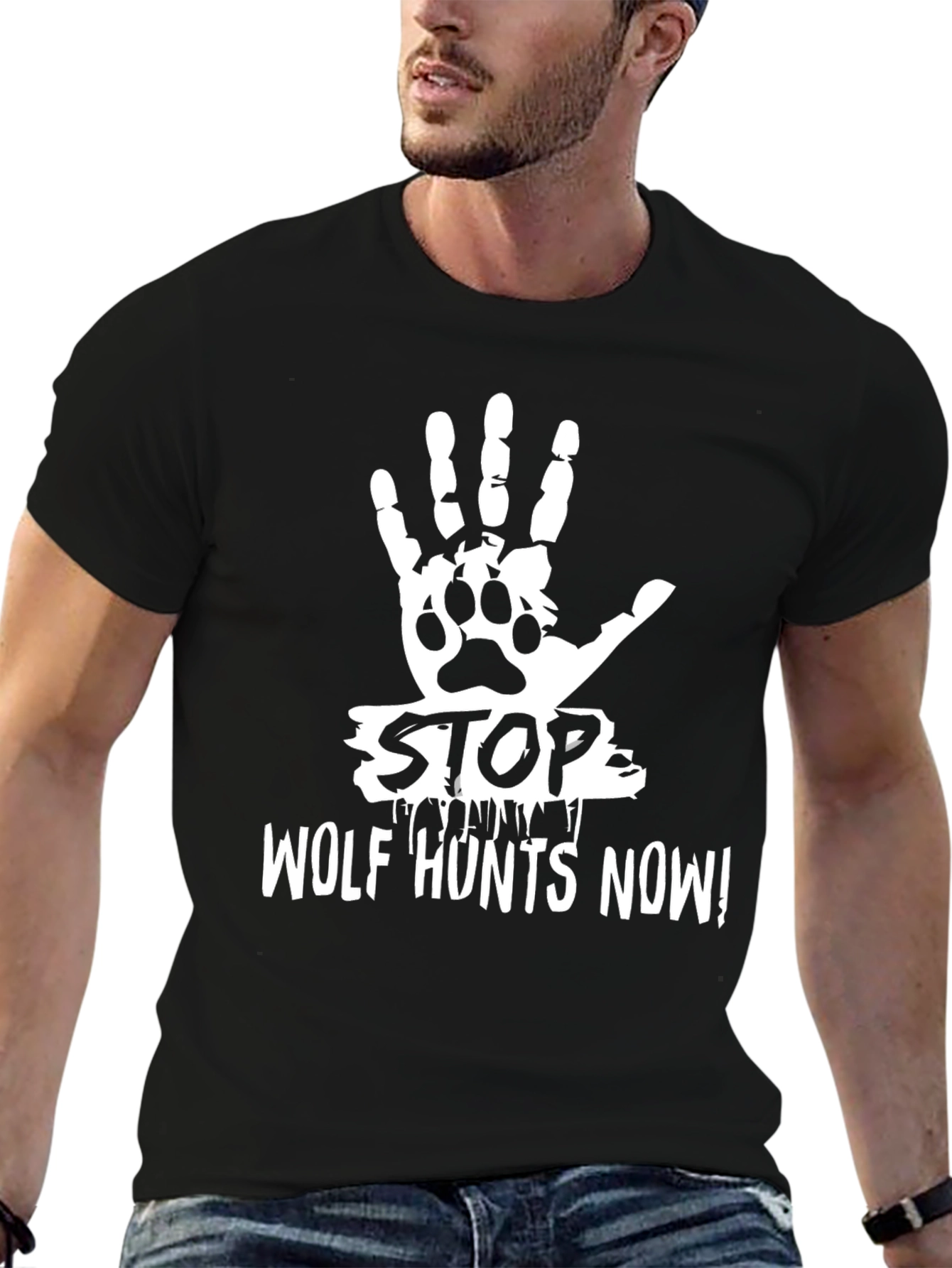 Stop Wolf Hunts Now Graphic Tee