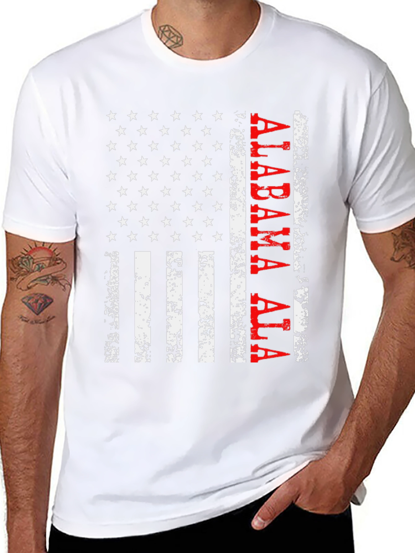 Alabama Flag T-Shirt Patriotic Gift