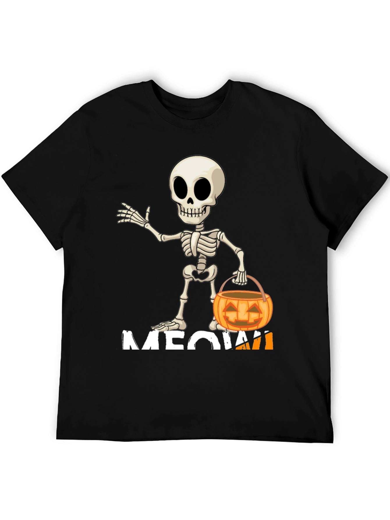 Halloween Skeleton Meow T-Shirt