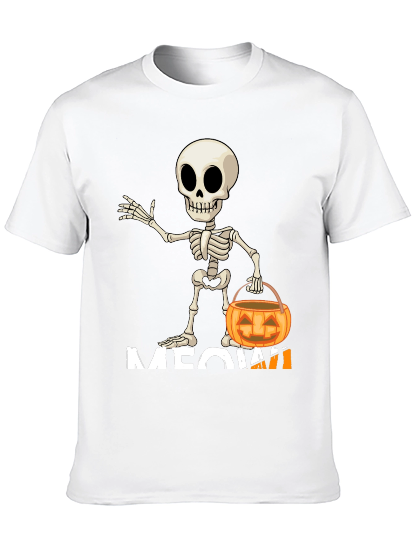 Halloween Skeleton Meow T-Shirt