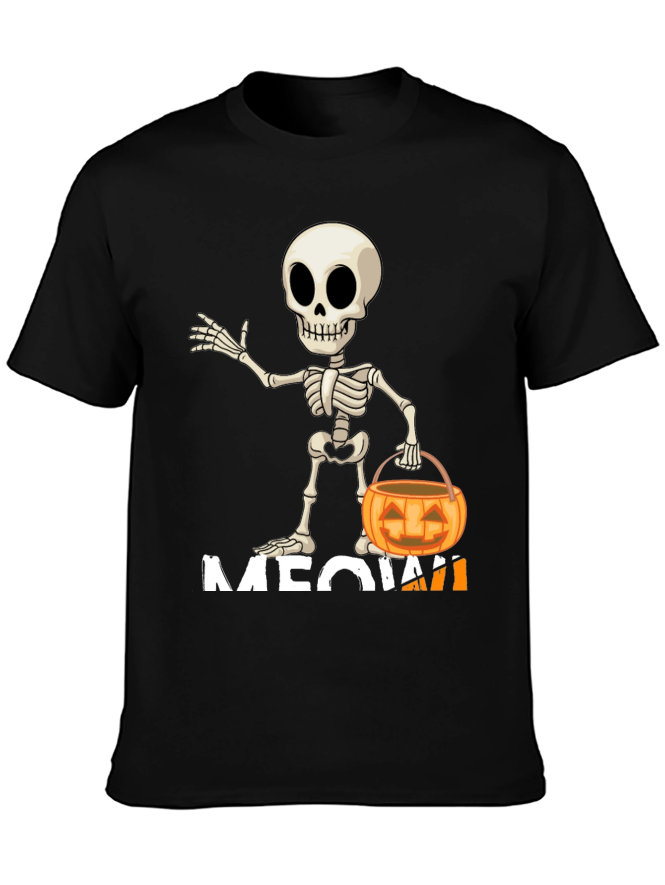 Halloween Skeleton Meow T-Shirt