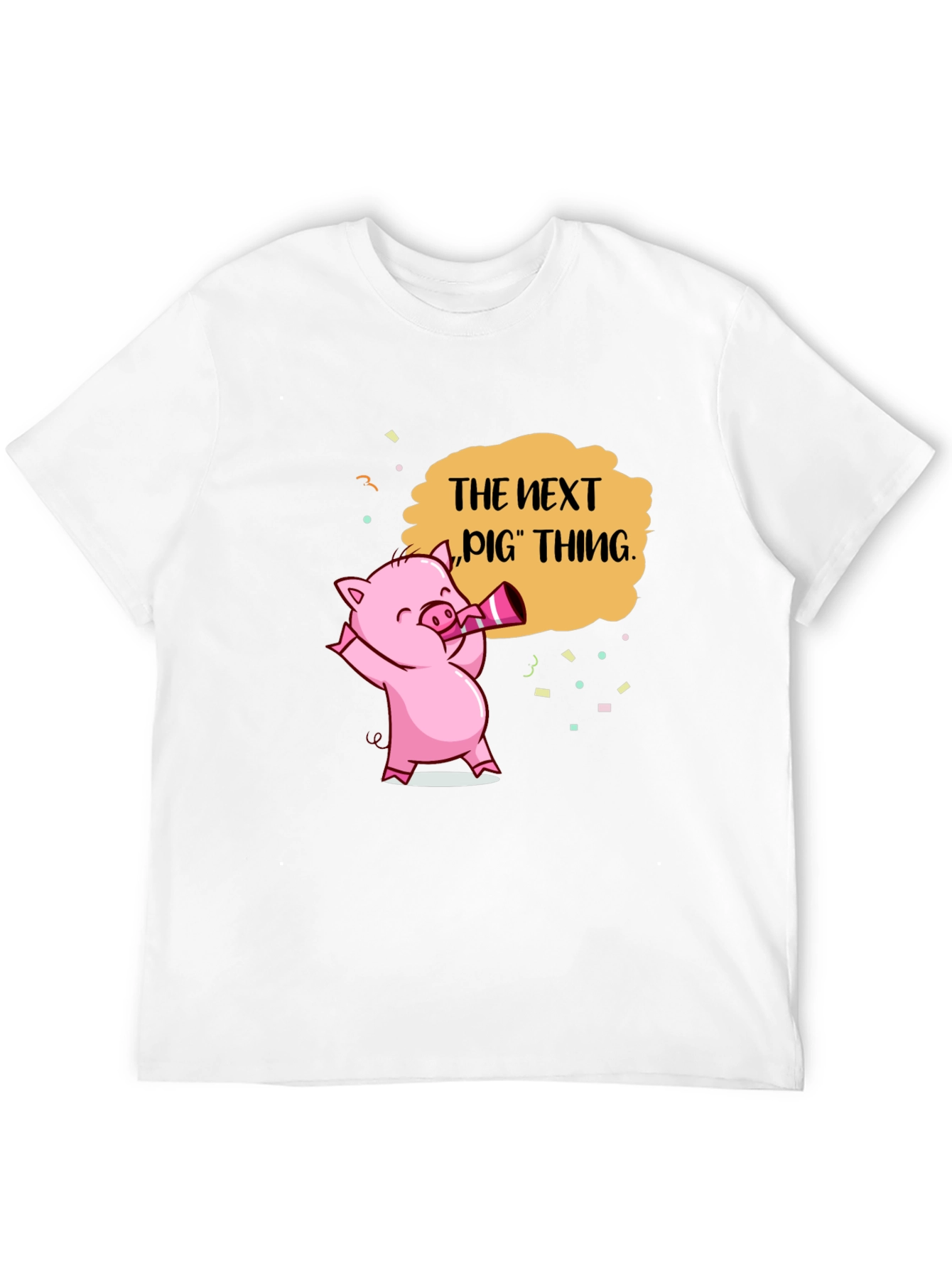 Next Pig Thing Graphic Tee - Black Cotton T-Shirt