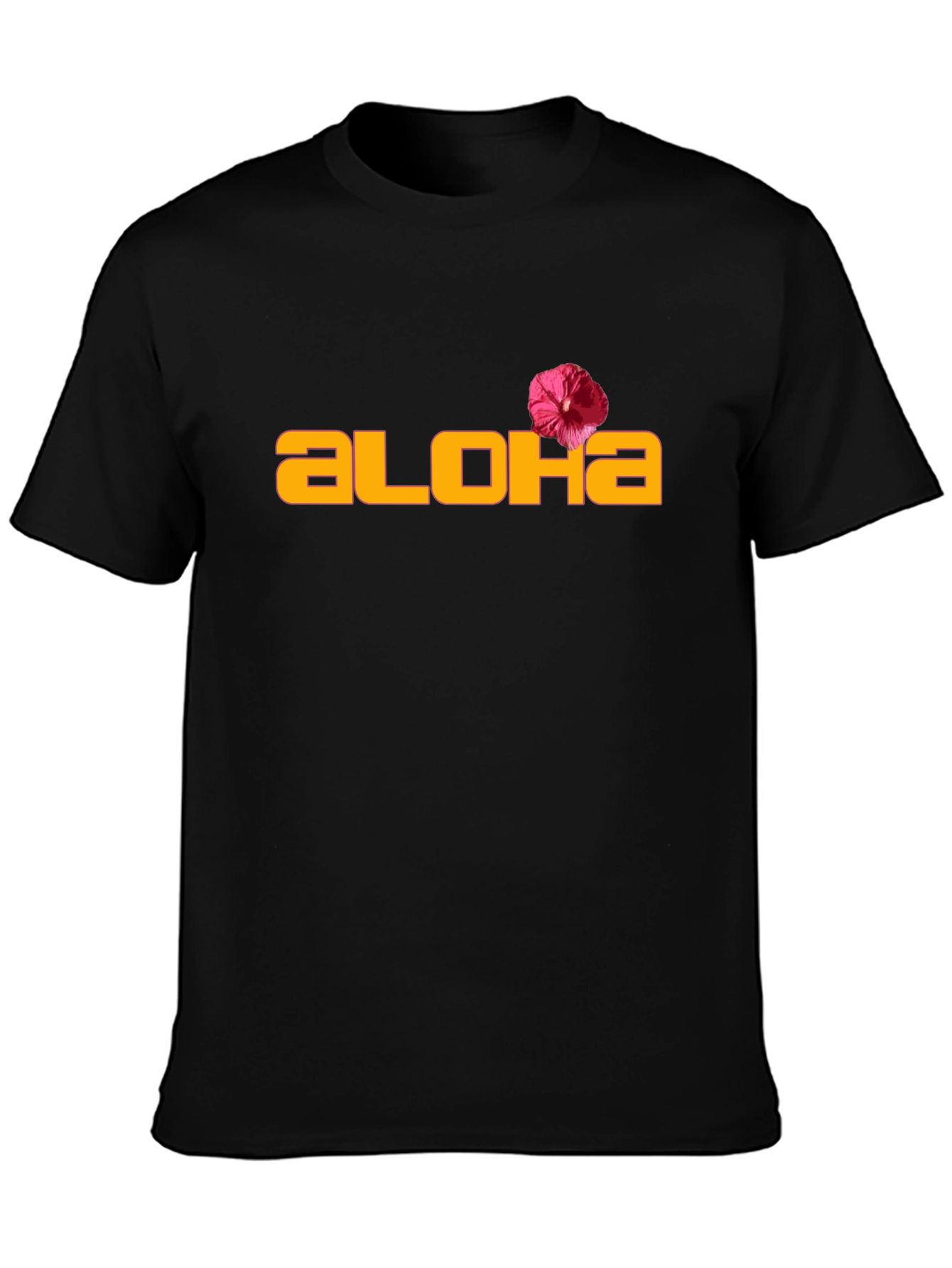 Aloha Graphic Tee - Black Casual T-Shirt