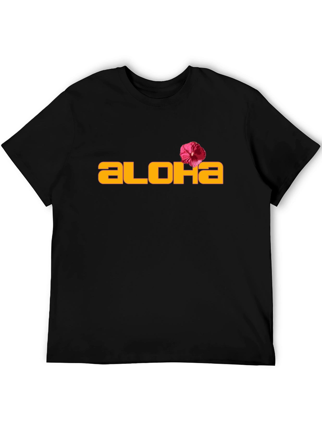 Aloha Graphic Tee - Black Casual T-Shirt